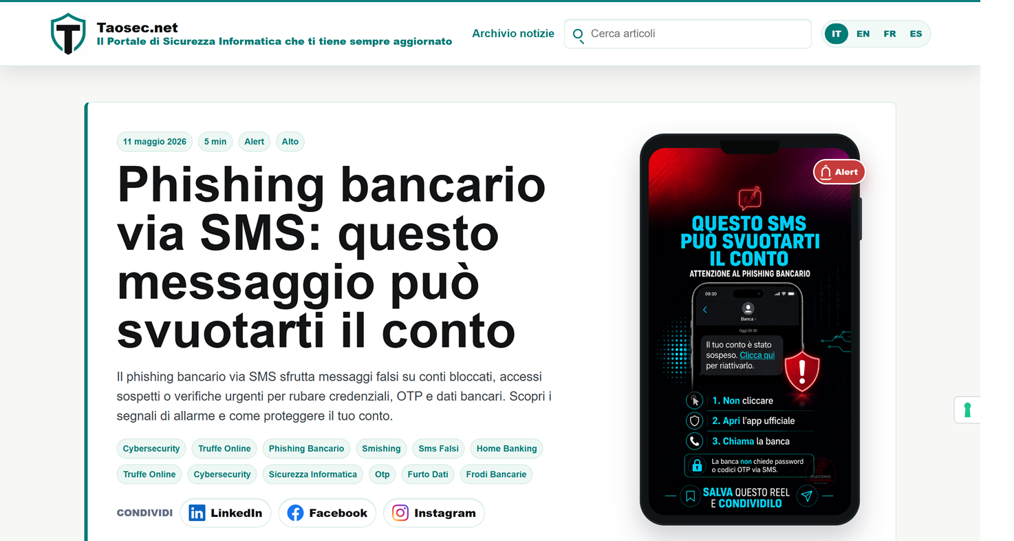 Screenshot progetto TaoSec